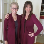 photo of Tracy Newman arm-in-arm with sister Laraine Newman