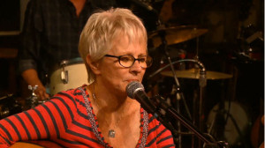 video still from webcast on Concert Window of Tracy Newman and The Reinforcements at Kulak's Woodshed - 8 august 2015